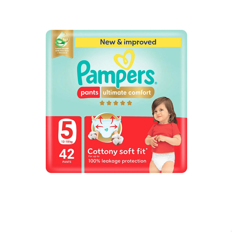 PAMPERS PREMIUM CARE PANTS SIZE (5) MEGA PACK 40 PANTS