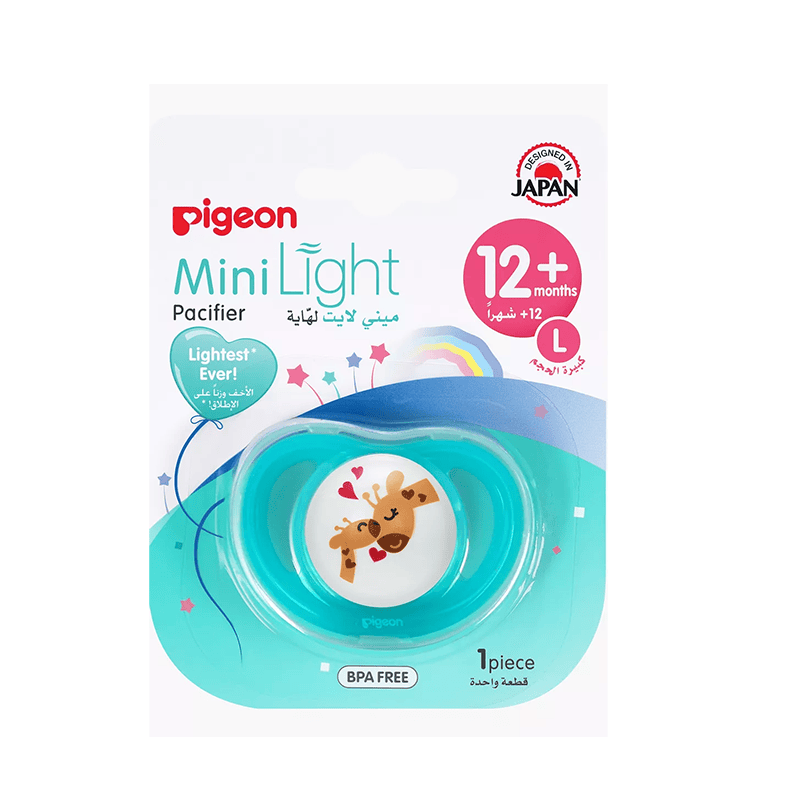 Pigeon Minilight Pacifier Giraffe (Large) Boy 12-18 Months