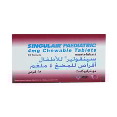 Singulair Paediatric 4 Mg 28 Chewable Tablets