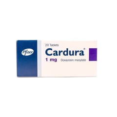 Cardura 1 mg 20 Tablets