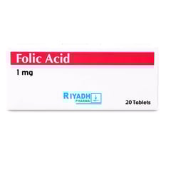 Folic Acid 1 Mg 20 Tablets