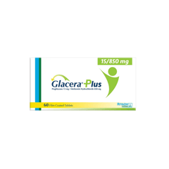 Glacera Plus 15/850 Mg 60 Tablets