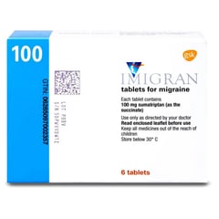 Imigran 100 Mg 6 Tablets

