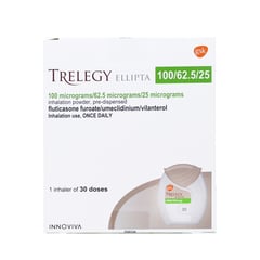 Trelegy Ellipta 100/62.5/25Mcg inhaler