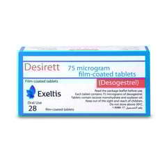 Desirett 0.075 Mg 28 Tablets