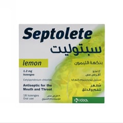 سيبتوليت قرص استحلاب ليمون 18 قطعة