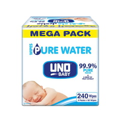 Uno Baby Pure Water Wipes Mega Pack 240 pcs