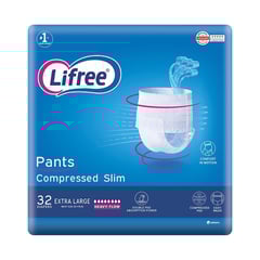 Lifree Culotte Mega Extra Large 32 Pcs.
ليفري كلوت مضغوط عبوة ميجا اكس لارج 32 قطعة