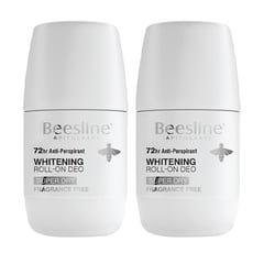 Beesline Deo Roll On Natural Whitening Super Dry Fragrance Free 50 ml (1+1 Free)
بيزلين مزيل عرق رول أون تفتيح لبشرة تحت الابط بدون رائحة للنساء 50 مل (1+1 مجاناً)