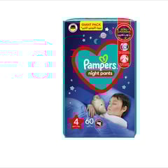 Pampers Baby-Dry Night Size 4 Pants 9-14Kg 60 Diapers
