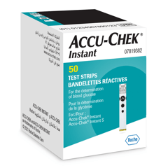 Accu-Chek Instant Blood Glucose Test 50 Strips
أكيو-تشيك إنستانت شرائط تحليل سكر 50 شريط