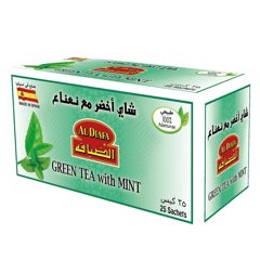 Al Diafa Green Tea With Mint 25 Sachets