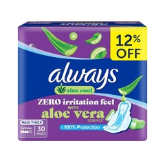 Always Clean & Dry Large With Wings 30 Pads
أولويز فوط نسيج جاف كبيرة بالأجنحة 30 قطعة