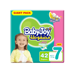 Baby Joy Compressed Diaper Size 7 Xxxl Giant Pack 18 Plus Kg 42 Pieces