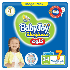 Baby joy Compressed Pants 3XL (7) 18-25 Kg Mega Pack 34 Diapers