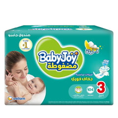 Baby Joy Size (3) Jumbo Box 104 Diapers