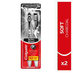 Colgate Max White Charcoal Whitening Soft Toothbrush (2 Pieces)