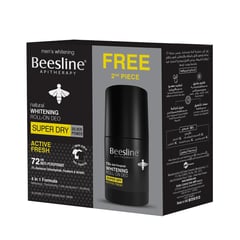 Beesline Roll-On For Men Super Dry Active Fresh 50 ml (1+1 Free)