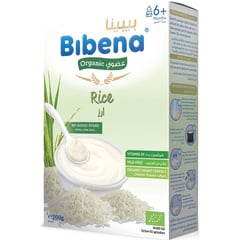 Bibena Organic Milk Free Cereal Rice 200g
بيبينا حبوب عضوية خالية من الحليب بخلاصة الأرز 200 جم