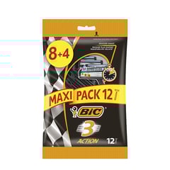 BIC 3 Action Men's Disposable Razors Pack of 12