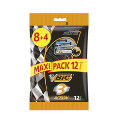 BIC 3 Action Men's Disposable Razors Pack of 12