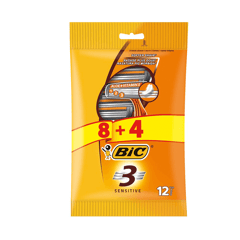 BIC 3 Sensitive Razor Pouch (Pack of 12)