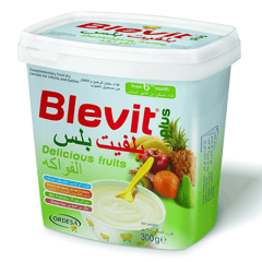 Blevit Plus Baby Fruits Cereal 300g
بلفيت بلس سيريال طعام الأطفال بالفواكة 300 جم