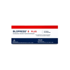 Blopress Plus 8 mg 28 Tablets
بلوبرس بلس 8 مجم 28 قرص