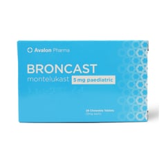 Broncast 5 mg 28  Chewable Tablets