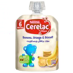Cerelac Banana, Orange & Biscuit Baby Food 90g