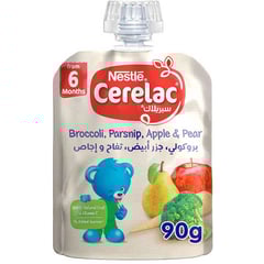 Cerelac Broccoli Parsnip Apple 16X90g
مهروس سيريلاك بروكلي، جزر وتفاح 90 جم