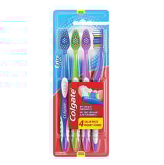 كولجيت فرشاة أسنان اكسترا كلين وسط (4 قطع)