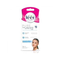 Veet Pure Hair Removal Face Wax Strips Sensitive Skin 20 Pieces