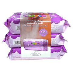 Cutie Promo Pack Soft Wet Wipes (3*80 Wipes)