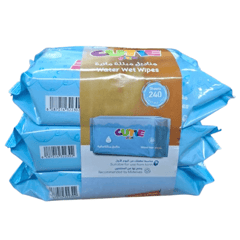 Cutie Promo Pack Water Wet Wipes (3*80 Wipes)
