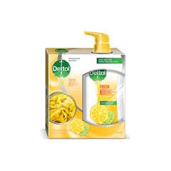 Dettol Shower Gel Fresh +Puf 500Ml
