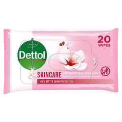 Dettol Skincare Antibacterial 20 Skin Wipes
ديتول مناديل مبللة للعناية بالبشرة مضادة للبكتيريا 20 قطعة