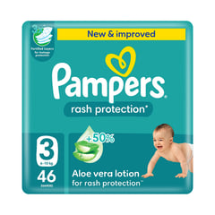 Pampers Size (3) Medium 4-9/6-10 Kg Jumbo Pack 46 Diapers