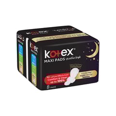 Kotex Maxi Pads Nighttime With Wings 8 Pads