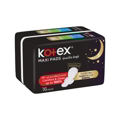 Kotex Maxi Pads Nighttime With Wings 16 Pads