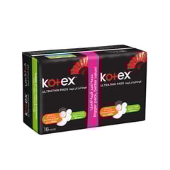 Kotex Ultra Thin Pads Super With Wings 16 Pads