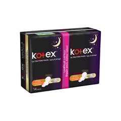 Kotex Ultra Thin Pads Night With Wings 14 Pads
