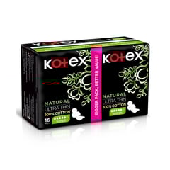 Kotex Feminine Pads Natural Ultra Super 16 Pcs