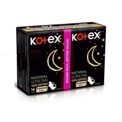 Kotex Feminine Pads Natural Ultra-Thin 14 Pcs