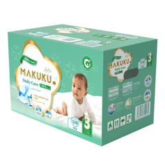 Makuku Daily Care Tape Diapers (3) Jumbo Box (2*54 Pieces)