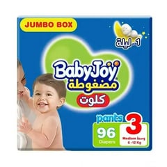 Babyjoy Cullotte Jumbo Pack Medium Size 3, Count 96, 6-12 Kg