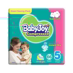 Baby Joy Size (5) Giant Pack 66 Diapers