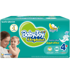 بيبي جوي مقاس (+4) كبير 12-21 كجم صندوق جامبو 88 حفاضة
