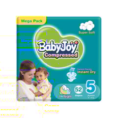 Baby Joy Diapers Junior (5) Mega Pack 52 Pieces
بيبي جوي جونيور (5) عبوة ميجا حفاضات أطفال 52 حفاضة