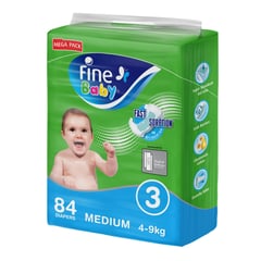 Fine Baby Size (3) Medium Mega Pack 84 Diapers